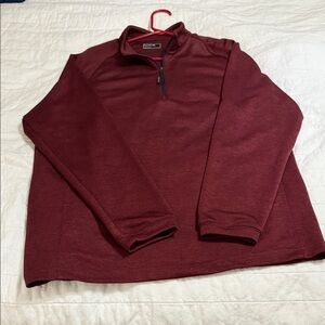 Bolle Men's Maroon Zip-Up Sweater: EXCELLENT CONDITION